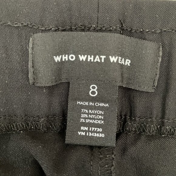 Who What Wear Pull on Pants Elastic Waistband Lightweight Breathable Black W 8 - Picture 9 of 13